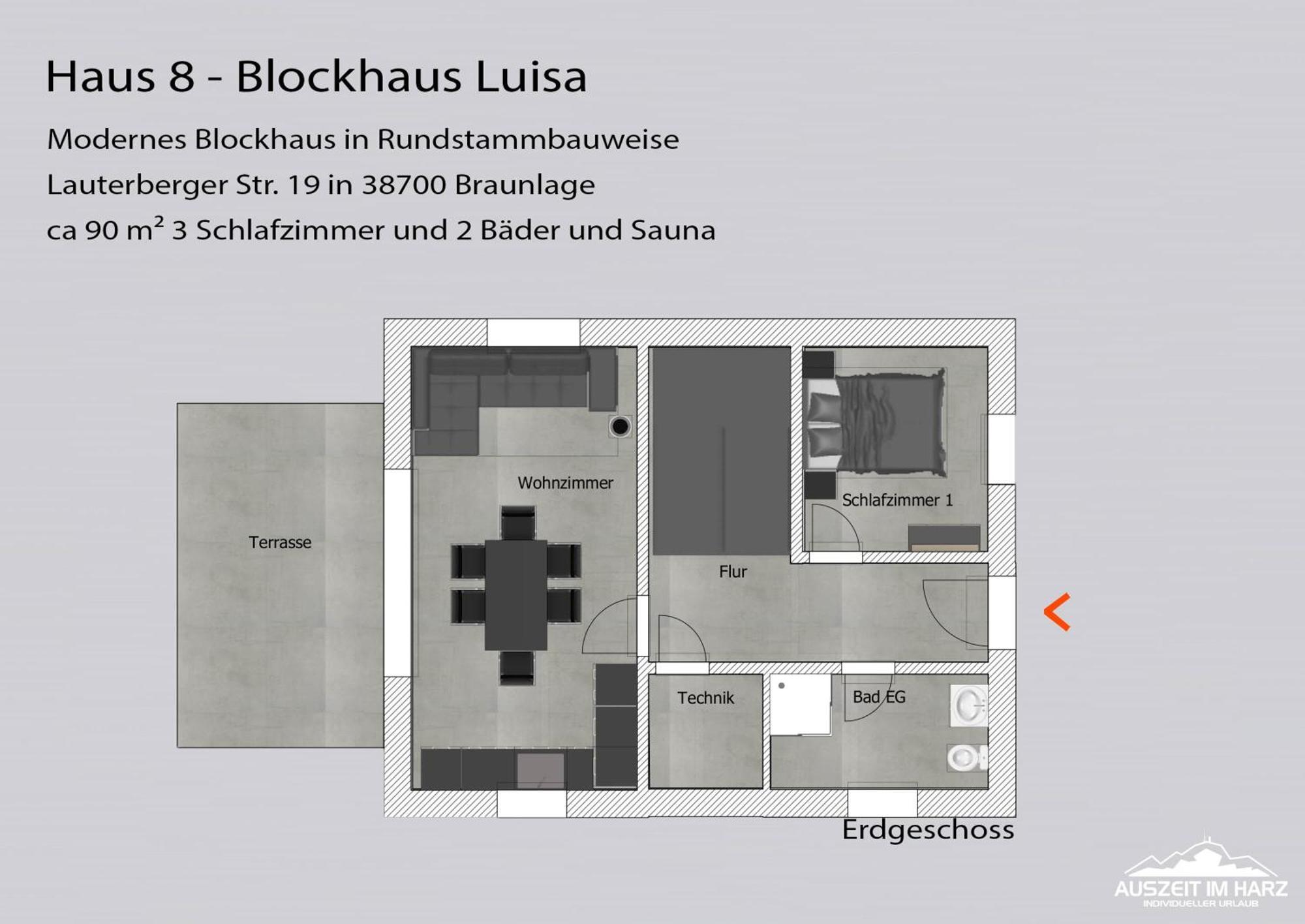 Ferienhaus Haus 8 Auszeit Im Harz - Haus 8 Blockhaus Oben *